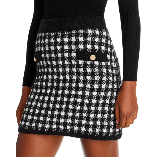 Deals 🔥 AQUA Checkered Knit Mini 👏 Skirt - 100% Exclusive Black ❤️ 5 Deals 🔥 AQUA Checkered Knit Mini 👏 Skirt - 100% Exclusive Black ❤️ - Image 5