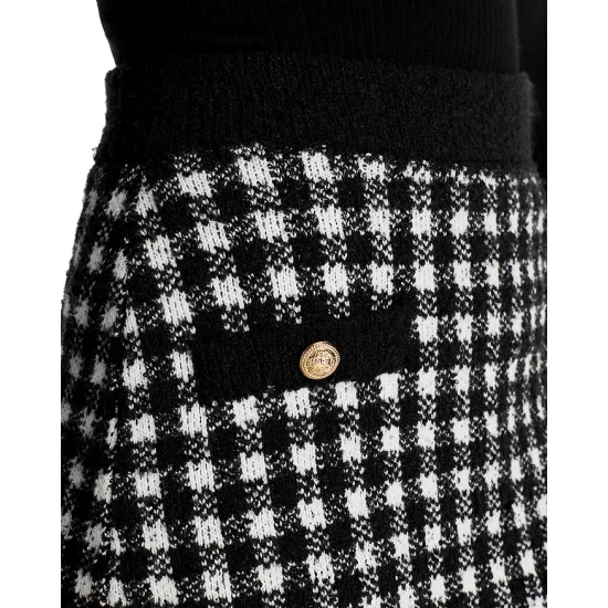 Deals 🔥 AQUA Checkered Knit Mini 👏 Skirt - 100% Exclusive Black ❤️ 6 Deals 🔥 AQUA Checkered Knit Mini 👏 Skirt - 100% Exclusive Black ❤️ - Image 6