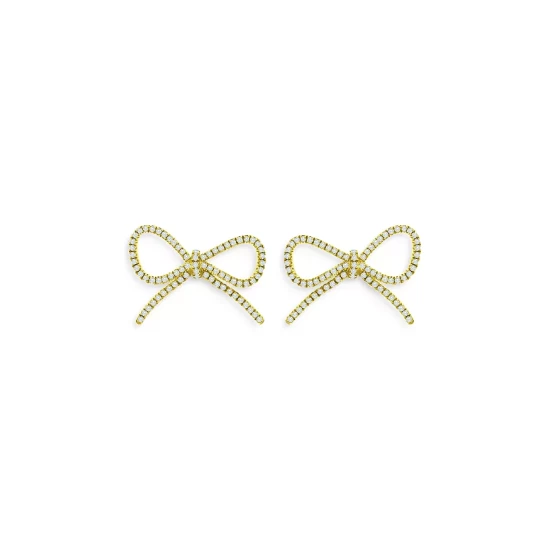 Buy 😍 AQUA Bow Stud Earrings In 18K Gold Plated Sterling Silver - 100% Exclusive 🌟 1 Buy 😍 AQUA Bow Stud Earrings In 18K Gold Plated Sterling Silver - 100% Exclusive 🌟
