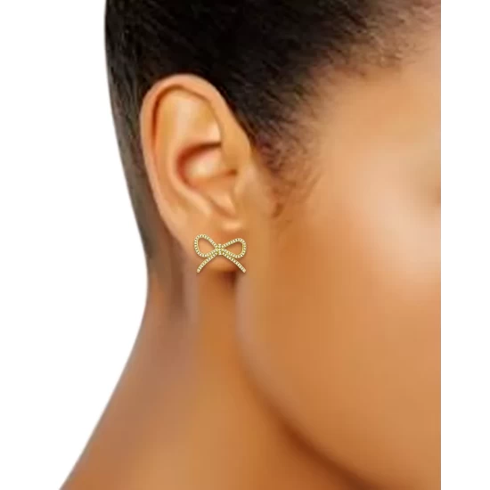 Buy 😍 AQUA Bow Stud Earrings In 18K Gold Plated Sterling Silver - 100% Exclusive 🌟 2 Buy 😍 AQUA Bow Stud Earrings In 18K Gold Plated Sterling Silver - 100% Exclusive 🌟 - Image 2