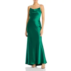 Best Pirce 🤩 AQUA Cowl Neck Gown - 100% Exclusive Emerald 🛒