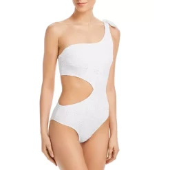 Hot Sale ๐ AQUA One Shoulder Side Cutout One Piece Swimsuit Snow ๐