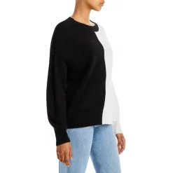 Discount ⌛ AQUA Color Block Cashmere Sweater - 100% Exclusive Black/ivory ⭐ 10 Discount ⌛ AQUA Color Block Cashmere Sweater - 100% Exclusive Black/ivory ⭐ -AQUA Elegant shop unnamed file 3014