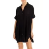 Best deal ⭐ AQUA Button-Down Swim Cover Up Tunic - 100% Exclusive Black 👏