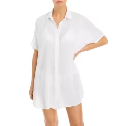 Best deal ⭐ AQUA Button-Down Swim Cover Up Tunic - 100% Exclusive Black 👏 -AQUA Elegant shop unnamed file 3029