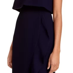 Budget ❤️ AQUA Crepe Flounce Cocktail ⭐ Dress - 100% Exclusive Navy ⌛ 10 Budget ❤️ AQUA Crepe Flounce Cocktail ⭐ Dress - 100% Exclusive Navy ⌛ -AQUA Elegant shop unnamed file 3045