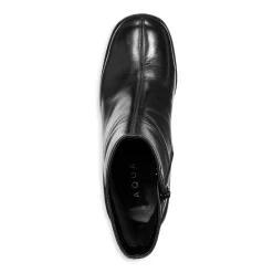 Hot Sale ⭐ AQUA ❤️ Women's Penn Platform Booties - 100% Exclusive Black Leather ⭐ -AQUA Elegant shop unnamed file 3068