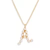 Cheap ⭐ AQUA Faux Pearl Initial Pendant Necklace In Gold Tone - 100% Exclusive ✨