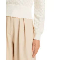 Flash Sale ❤️ AQUA Pointelle Sweater - 100% Exclusive Ivory 🔥 -AQUA Elegant shop unnamed file 310