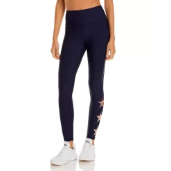 Deals 💯 AQUA Foil Star High Rise Ankle Leggings - 100% Exclusive Navy 👏