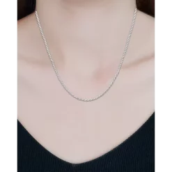 Coupon 🔔 AQUA Rope Chain Necklace, 16" - 100% Exclusive Silver 🎁 -AQUA Elegant shop unnamed file 3117