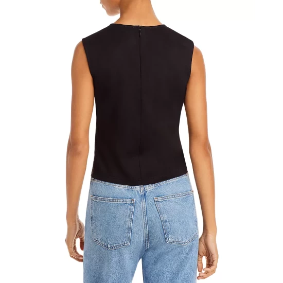 Best Sale π AQUA Faux Leather Front Tank - 100% Exclusive Black β€οΈ 2 Best Sale π AQUA Faux Leather Front Tank - 100% Exclusive Black β€οΈ - Image 2