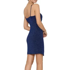 Cheap 🤩 AQUA Draped Glitter Dress - 100% Exclusive Navy 🧨 -AQUA Elegant shop unnamed file 3137