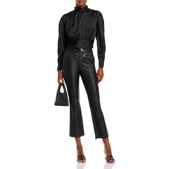 Flash Sale 🔔 AQUA Tonal Dotted Crop Top - 100% Exclusive Black 👏 2 Flash Sale 🔔 AQUA Tonal Dotted Crop Top - 100% Exclusive Black 👏 - Image 2