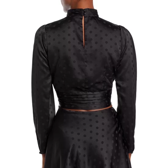 Flash Sale 🔔 AQUA Tonal Dotted Crop Top - 100% Exclusive Black 👏 3 Flash Sale 🔔 AQUA Tonal Dotted Crop Top - 100% Exclusive Black 👏 - Image 3