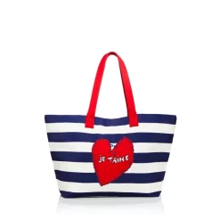 Discount ✨ AQUA Je T'aime Striped Tote - 100% Exclusive Blue White 😉