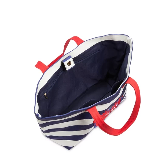 Discount ✨ AQUA Je T'aime Striped Tote - 100% Exclusive Blue White 😉 4 Discount ✨ AQUA Je T'aime Striped Tote - 100% Exclusive Blue White 😉 - Image 4