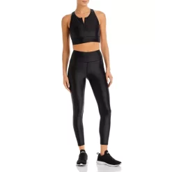 Buy โค๏ธ AQUA High Shine Racer Front Zipper Sports Bra & High Shine High Rise 7/8 Leggings - 100% Exclusive Sapphire โค๏ธ