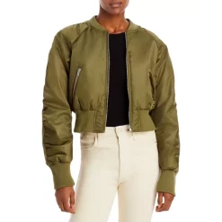 Buy ⌛ AQUA Deena Nylon Bomber Jacket - 100% Exclusive Olive 🎉 -AQUA Elegant shop unnamed file 319