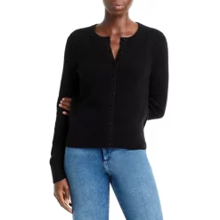 Best Sale 🎉 AQUA Crewneck Cashmere Cardigan - 100% Exclusive Black ✔️ -AQUA Elegant shop unnamed file 3197