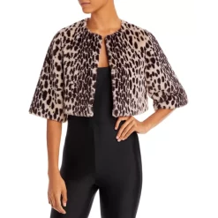 Best Sale 🎉 AQUA Faux Fur Animal Print Shrug - 100% Exclusive Leopard 🥰