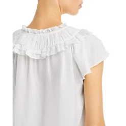 Best deal 💯 AQUA Ruffle Tassel Tie Top - 100% Exclusive White 🤩 -AQUA Elegant shop unnamed file 3207