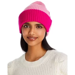 Promo ❤️ AQUA Color Block Beanie - 100% Exclusive Pink 🔥 -AQUA Elegant shop unnamed file 3210