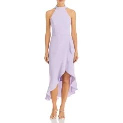 Hot Sale 🛒 AQUA Ruffled Midi Halter Dress - 100% Exclusive Lavender 🎁