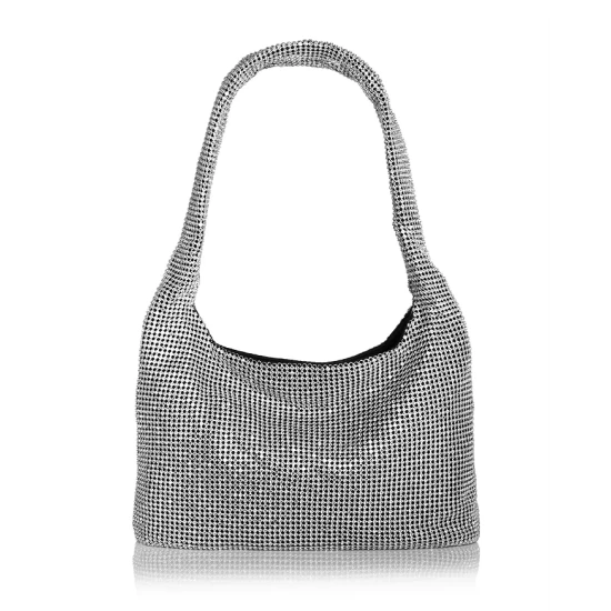 Outlet ๐ AQUA Crystal Shoulder Bag - 100% Exclusive Silver ๐ 1 Outlet ๐ AQUA Crystal Shoulder Bag - 100% Exclusive Silver ๐