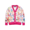Budget ❤️ AQUA ⌛ Girls' Painted Hearts Cardigan, Big Kid - 100% Exclusive Pink Multi 🎉