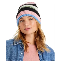 New 🌟 AQUA Knit Multi Striped Hat - 100% Exclusive Pink/multi ⭐