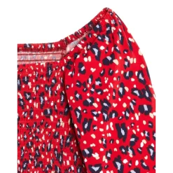 Discount ❤️ AQUA Girls' Spotted Leopard Ity Top - Big Kid - 100% Exclusive Red ❤️ -AQUA Elegant shop unnamed file 3274