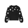 New 👍 AQUA Girls' Cashmere Star Sweater, Big Kid - 100% Exclusive Black/ivory 😀