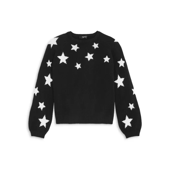 New π AQUA Girls' Cashmere Star Sweater, Big Kid - 100% Exclusive Black/ivory π 1 New π AQUA Girls' Cashmere Star Sweater, Big Kid - 100% Exclusive Black/ivory π