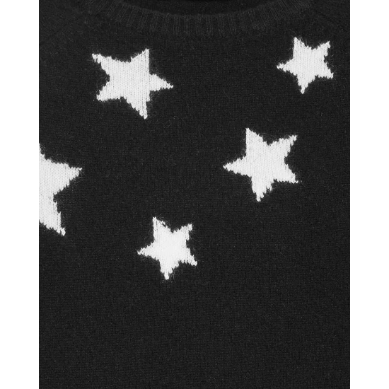 New π AQUA Girls' Cashmere Star Sweater, Big Kid - 100% Exclusive Black/ivory π 3 New π AQUA Girls' Cashmere Star Sweater, Big Kid - 100% Exclusive Black/ivory π - Image 3