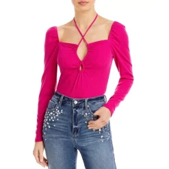 New β¨ AQUA Halter Knit Bodysuit - 100% Exclusive Fuschia β€οΈ