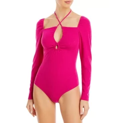 New ✨ AQUA Halter Knit Bodysuit - 100% Exclusive Fuschia ❤️ -AQUA Elegant shop unnamed file 3364