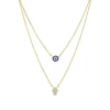 Best deal 🎉 AQUA Double Strand Hamsa Pendant Necklace In 14K Gold-Plated Sterling Silver Or Sterling Silver, 14"-16" - 100% Exclusive ⌛