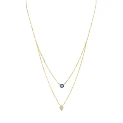 Best deal 🎉 AQUA Double Strand Hamsa Pendant Necklace In 14K Gold-Plated Sterling Silver Or Sterling Silver, 14"-16" - 100% Exclusive ⌛ -AQUA Elegant shop unnamed file 3378