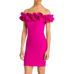 Brand new ⌛ AQUA Off The Shoulder Ruffle 🌟 Dress - 100% Exclusive Fushia 🎁
