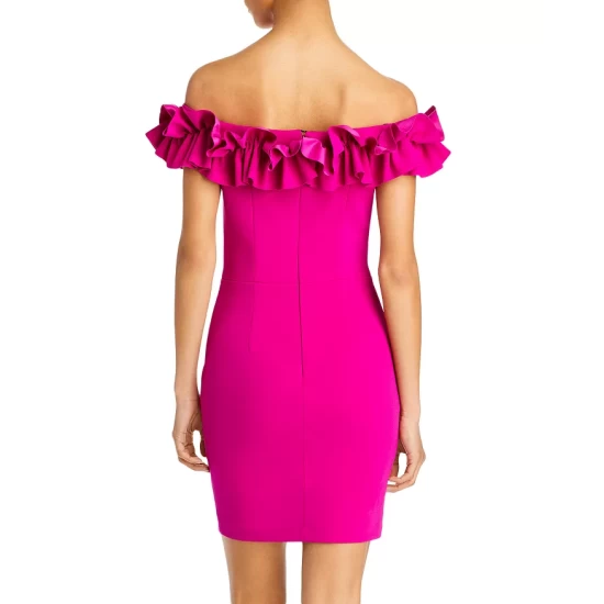 Brand new β AQUA Off The Shoulder Ruffle π Dress - 100% Exclusive Fushia π 3 Brand new β AQUA Off The Shoulder Ruffle π Dress - 100% Exclusive Fushia π - Image 3