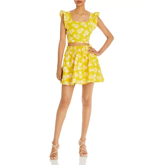 Budget โ AQUA Pineapple Print Mini Skirt - 100% Exclusive Yellow/white ๐ฅฐ 3 Budget โ AQUA Pineapple Print Mini Skirt - 100% Exclusive Yellow/white ๐ฅฐ - Image 3