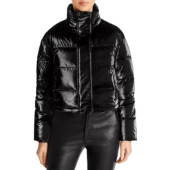 Best Pirce 🎉 AQUA Cropped Puffer Jacket - 100% Exclusive Black 👍 -AQUA Elegant shop unnamed file 342