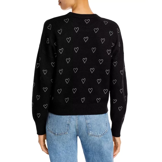 Best reviews of ⭐ AQUA Crystal Heart Embellished Crewneck Sweater - 100% Exclusive Black ❤️ 2 Best reviews of ⭐ AQUA Crystal Heart Embellished Crewneck Sweater - 100% Exclusive Black ❤️ - Image 2