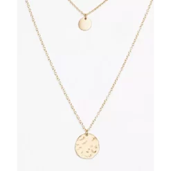 Best reviews of ❤️ AQUA Layered Disc Pendant Necklace, 16"-22" - 100% Exclusive Gold ⌛