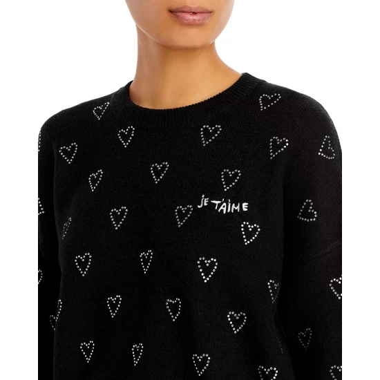Best reviews of ⭐ AQUA Crystal Heart Embellished Crewneck Sweater - 100% Exclusive Black ❤️ 3 Best reviews of ⭐ AQUA Crystal Heart Embellished Crewneck Sweater - 100% Exclusive Black ❤️ - Image 3