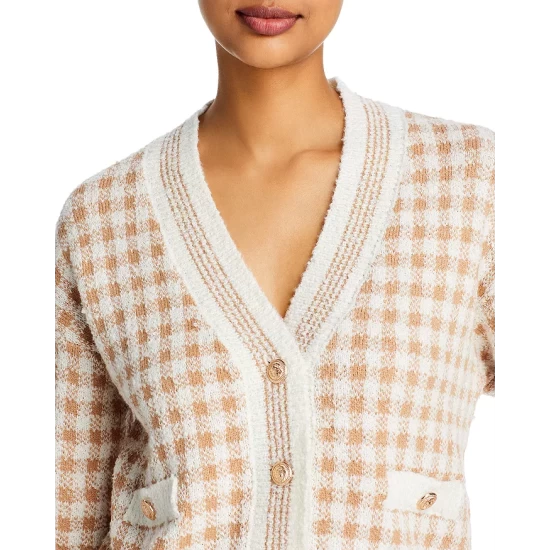 Cheap ๐ AQUA Coco Check Cardigan - 100% Exclusive Winter Sand ๐ 5 Cheap ๐ AQUA Coco Check Cardigan - 100% Exclusive Winter Sand ๐ - Image 5