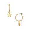 Hot Sale 👍 AQUA Dangling Star Charm Hoop Earrings - 100% Exclusive Gold ⭐