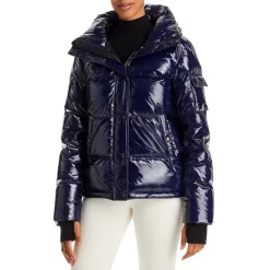 Outlet ⌛ AQUA Lacquer Ella Down Puffer Jacket - 100% Exclusive Onyx 🛒
