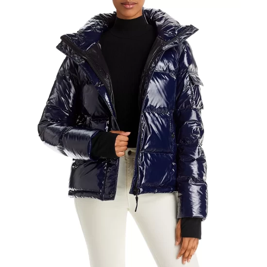 Outlet β AQUA Lacquer Ella Down Puffer Jacket - 100% Exclusive Onyx π 4 Outlet β AQUA Lacquer Ella Down Puffer Jacket - 100% Exclusive Onyx π - Image 4